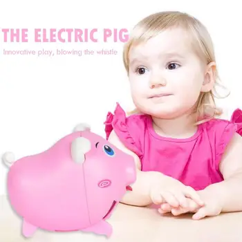 

Smart Sound Induction Excellent ABS Electronic Components Whistling Running Piglet Music Light Children Electric Toy