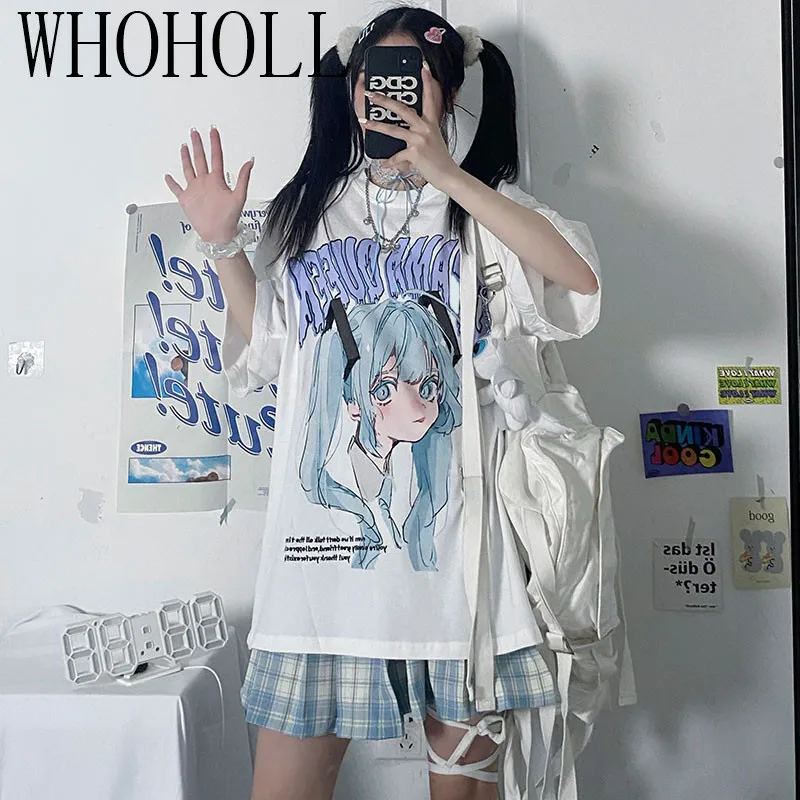Женская Повседневная футболка белая уличная одежда с забавным мультяшным