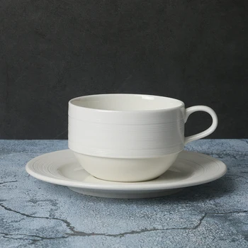 

White Traditional Chinese Tea Cups Bone Porcelain Simple Teacup and Saucer Ceramic Reusable Xicara Cup and Saucer Set BD50BD