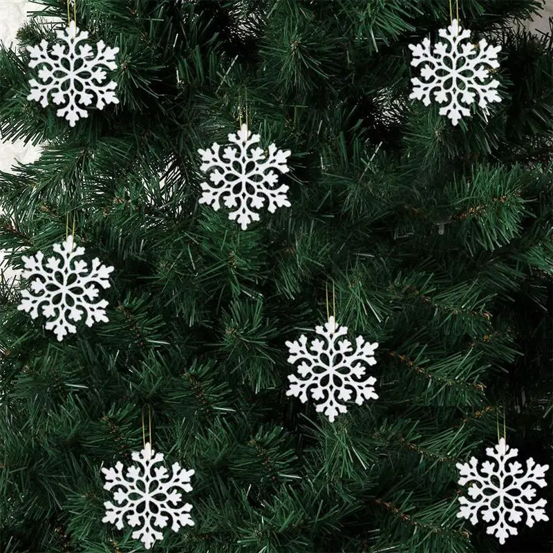 24 шт Мода Рождество Снежинка украшение рождество орнамент творческий блеск орнамент из снежинок для рождественской елки
