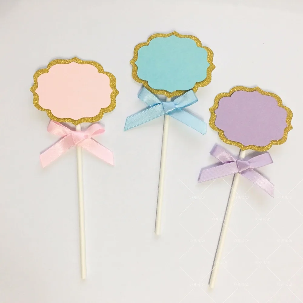 12 шт. можно написать топперы для кексов на день рождения медиаторы еды