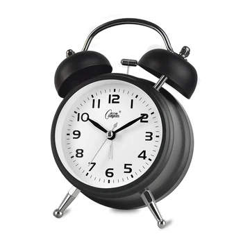 

Retro Vintage Metal Small Simple Black Alarm Clock Table Hours Clocks Simple Digital Portable Relog Kids Desk Alarm Clock OO50AC