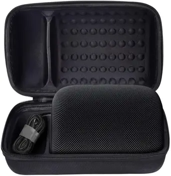

Travel Case Compatible Apple HomePod Speaker, Fits Charging Cable with Should Strap （Black）