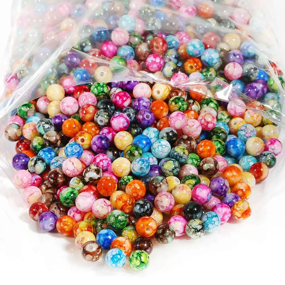 01 8mm 100pcs 20-100 шт 8-14 мм Цветные цветущие акриловые бусины Свободные разделительные бусины для изготовления ювелирных изделий искусство ремесла одежда швейная одежда DIY - Цвет: 01 8mm 100pcs