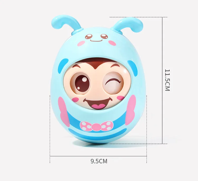 1022-16b мультфильм милый питомец стакан с 3C колокольчиком мягкий ухо Blink Teether-Bite детская игрушка