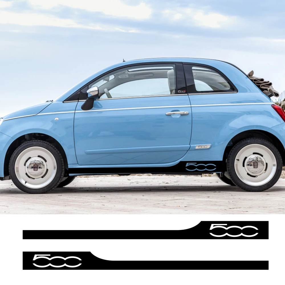 Stickers Stickers side bands for Fiat 500 Sport stickers auto tuning strips