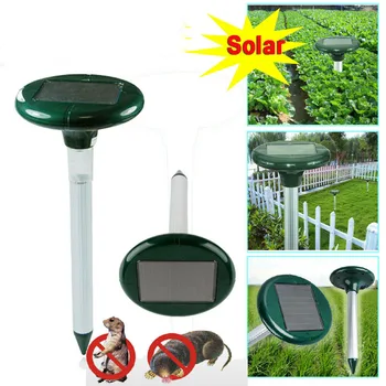

2 Pack Solar Powered Ultrasonic Sonic Mouse Mole Ultrasonic Outdoor Pest Control Rodent Repeller Spikes Frighten Animals Home