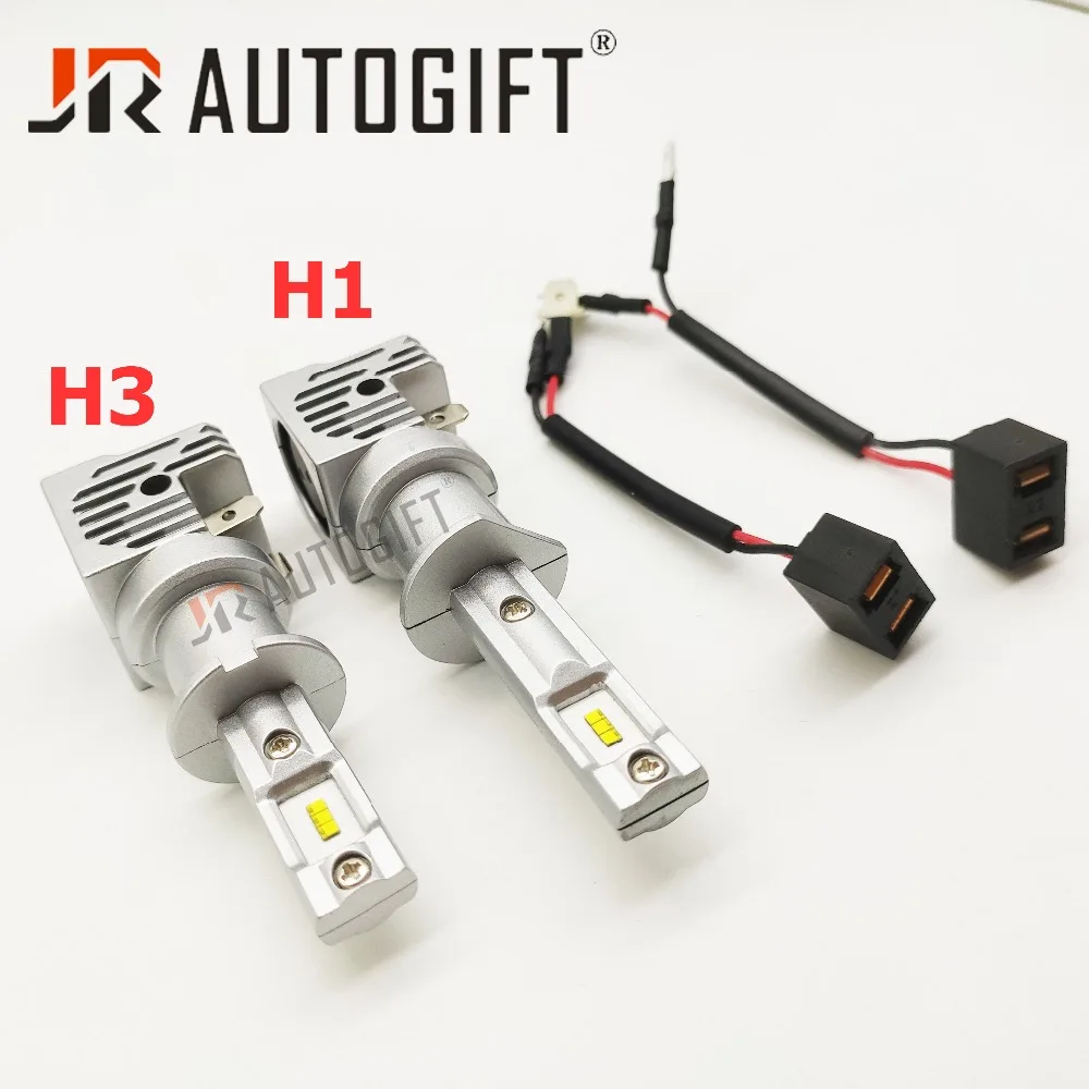 2xH4 H7 автомобильный мотоцикл светодиодный фары лампы H1/3 H11 9005 HB3 9006 HB4 M3 Мини Размер ZES чип 55 Вт беспроводной прямой штекер противотуманная фара