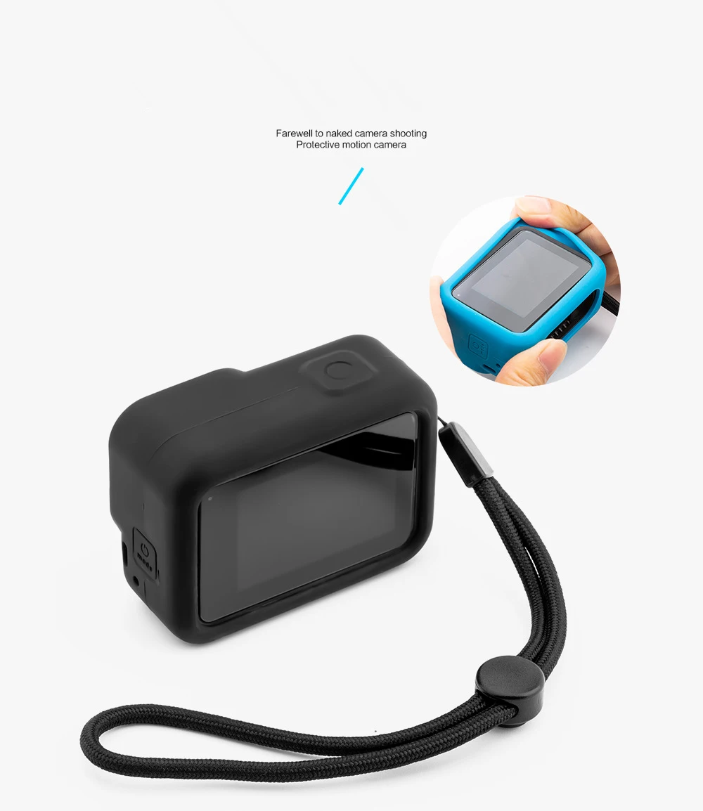 Набор черных аксессуаров для Gopro 8, защитный чехол для экрана, силиконовый корпус, водонепроницаемый чехол, фильтр для дайвинга для Go Pro Hero 8