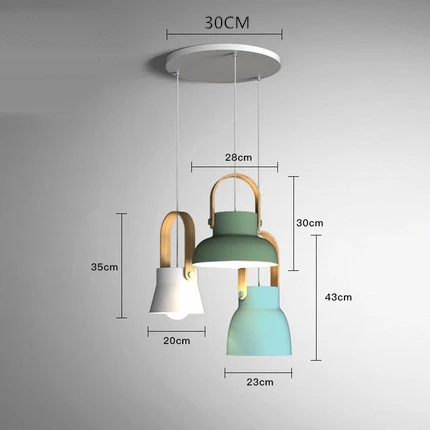 Скандинавский чердак светодиодный подвесной светильник из железа для ресторана, спальни, простой подвесной светильник для дома, в помещении, кухни, художественный подвесной светильник, освещение - Цвет корпуса: 3head GWB