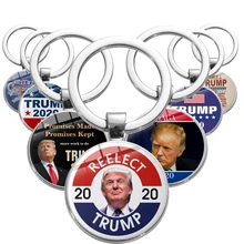 Скульптура Трампа, брелок 2020 сохраните Америку, отлично подходит для президентских выборов, брелок с кабошоном, брелки для автомобильных кл...