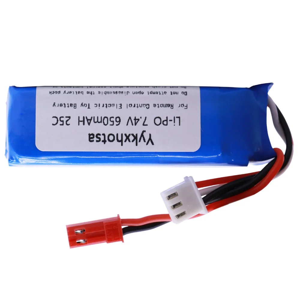 10 шт./лот Lipo Батарея для WLtoys A202 A212 A222 A232 A242 A252 4WD RC автомобиль 7,4 V 650mAh 2S высокая qulality Батарея