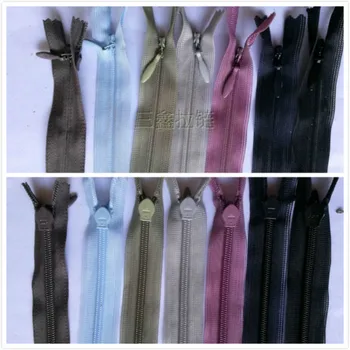 

12 pcs/LOT Invisible YKK Zipper Nylon CLOSE END 56CM ADJUSTABLE LENGTH Long Skirt Dress Sewing Accessories