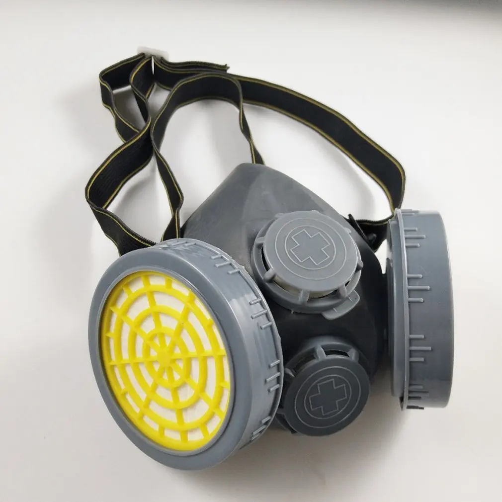 

PM2.5 Face Mask Filter Two Exhale Valves Dustproof Wind-proof Bike Cycling Face Mask Unisex Activated