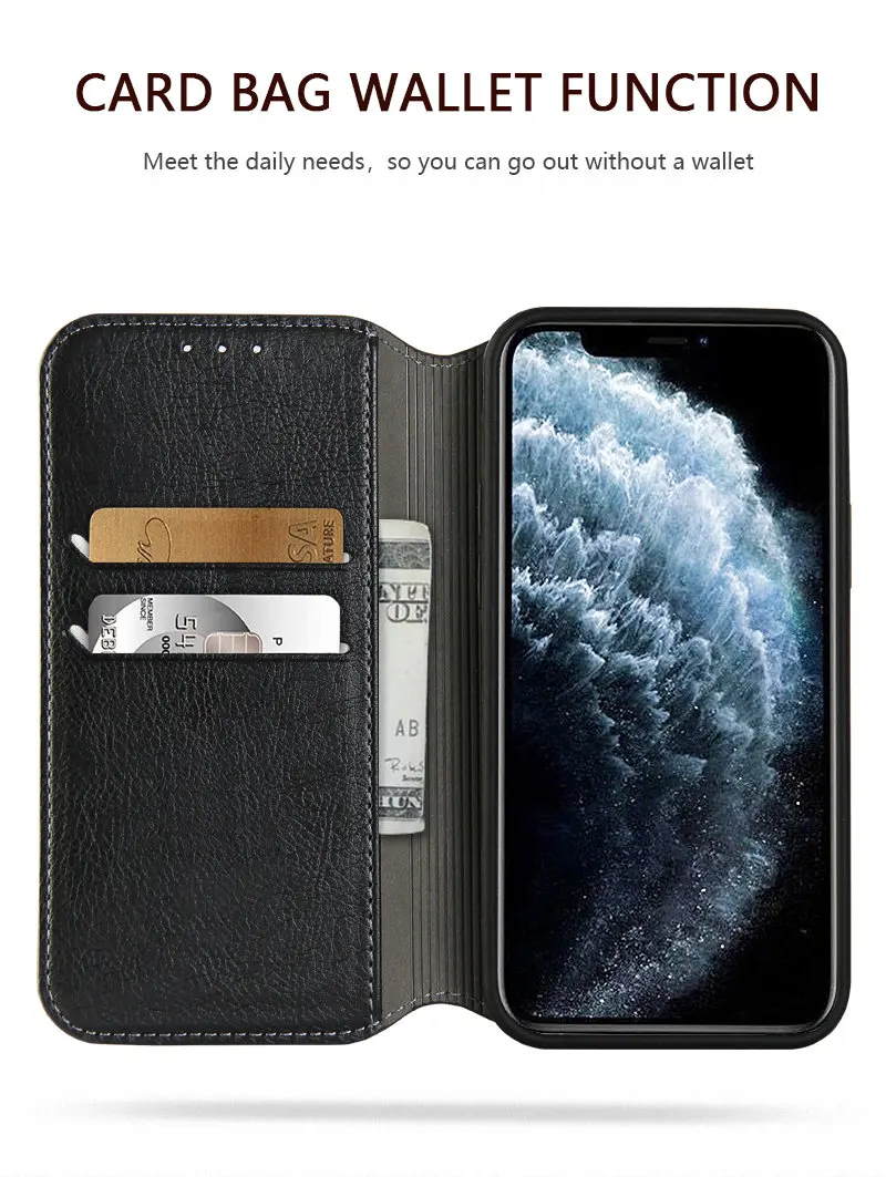 Magnetic Flip Leather Phone Case For iPhone 12 13 11 Pro Max XR XS Max X 7 8 Plus SE 2020 12 11 13 Pro 13 Shockproof Back Cover best iphone 11 Pro Max case