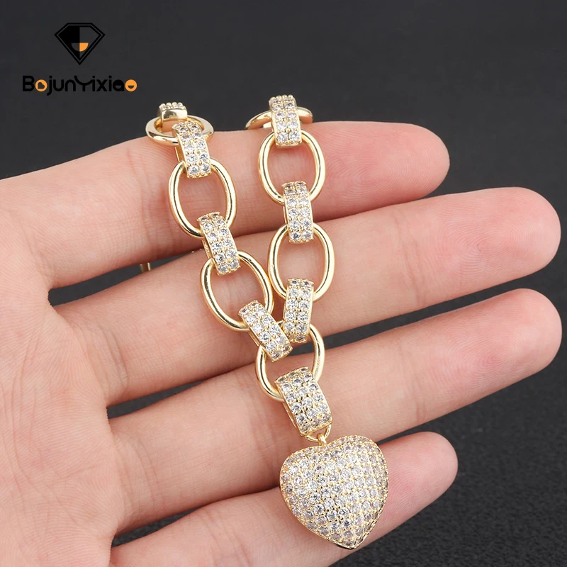 Интеллектуальный элегантный микро инкрустированный браслет в виде сердца, женский модный сексуальный браслет для любви, темперамент, личность, женские популярные ювелирные изделия