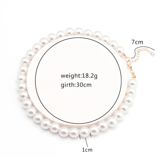 Fresh Style Small Ball Simulated Pearl Necklaces for Women 5 Sizes Female Clavicle Chain Necklaces Valentine's Day Jewelry Gifts 1cm