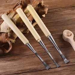 Couteau à découper plat, manche en bois dur, travail du bois, loisirs créatifs, outils de fabrication artisanale, ciseaux à graver forgés à la main 
