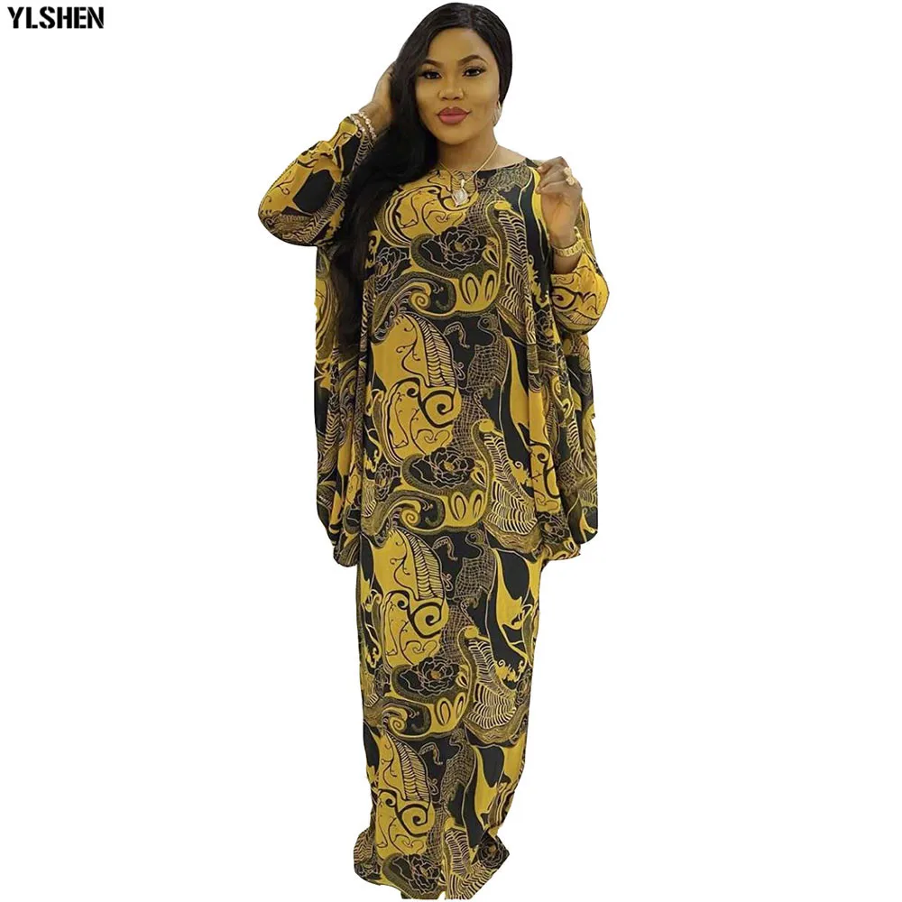 Super Size African Dresses For Women 2020 Summer Loose Style Printed African Long Maxi Dress Dashiki Boubou Robe Africaine Femme 01