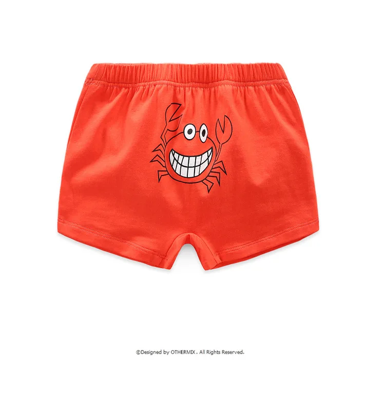 New Style Children's Comfortable Panties BOY'S Pure Cotton Boxers Baby Cartoon Leggings Not Clip Pp