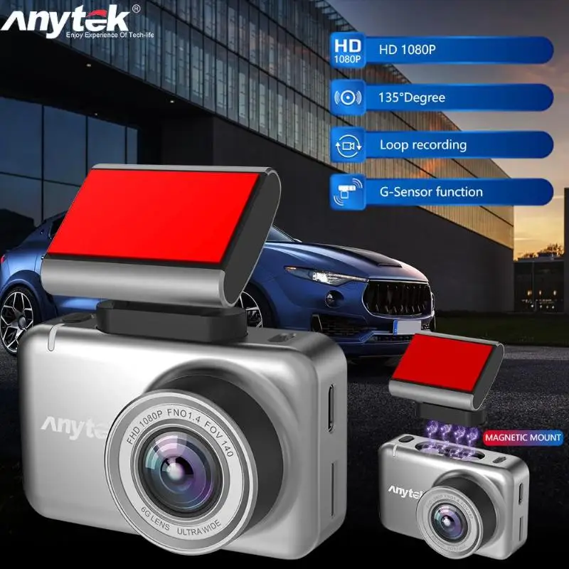 Anytek Z1N FHD 1080P Автомобильная dvr камера 2,35 дюймов экран 135 градусов объектив видеорегистратор Встроенный g-сенсор