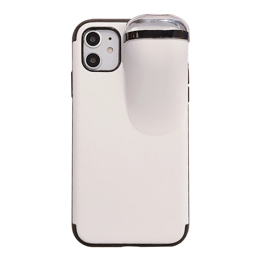 2 в 1 чехол для телефона s для Airpod чехол для iPhone 11 Pro Max Xs Max Xr X 10 11Pro с держателем для Air Pods чехол Fundas - Цвет: White