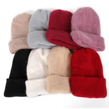 Зимняя женская громоздкая шапочка, шапки с рукавами, с манжетами, флисовая Кепка, сохраняющая тепло, для спорта на открытом воздухе, новинка, комфортная одноцветная Шерстяная кепка