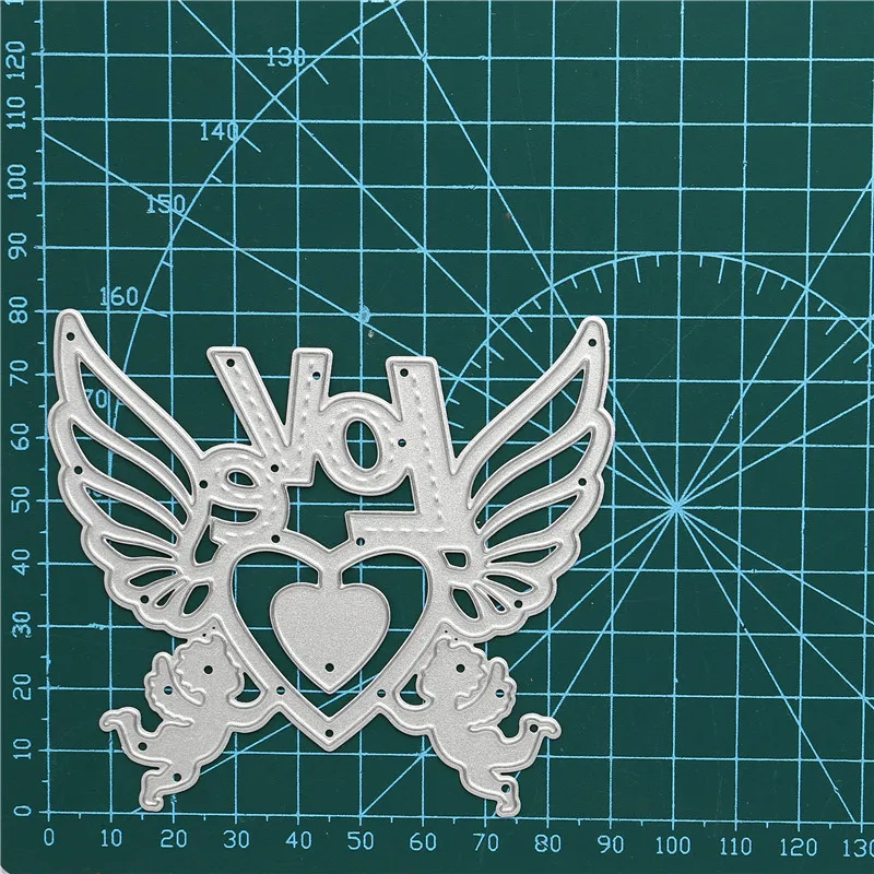 Naifumodo Angel Heart Dies Love металлические режущие штампы новые 2019 для скрапбукинга карты