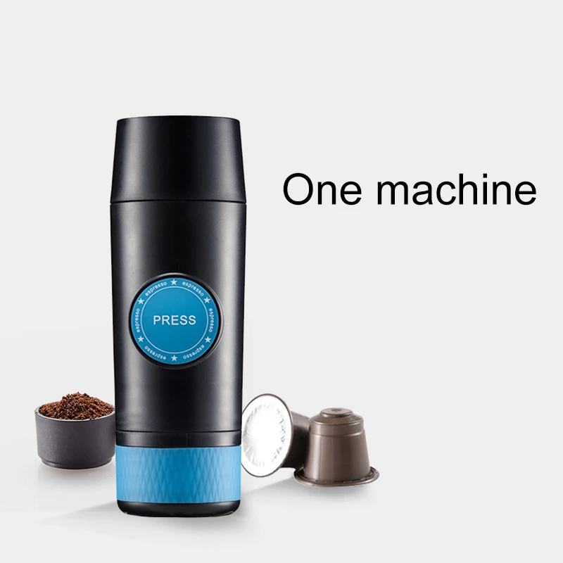 hot sale Coffee Machine Manual Espresso Machine Portable Outdoor Travel Coffee Coffee Machine Black& blue
