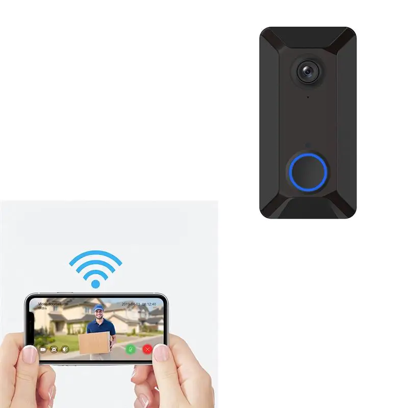 Умный дверной звонок Wi-Fi камера видео беспроводной дистанционный дверной звонок CCTV Chime телефон V6 телефон дверь камера ИК-сигнализация беспроводная безопасность
