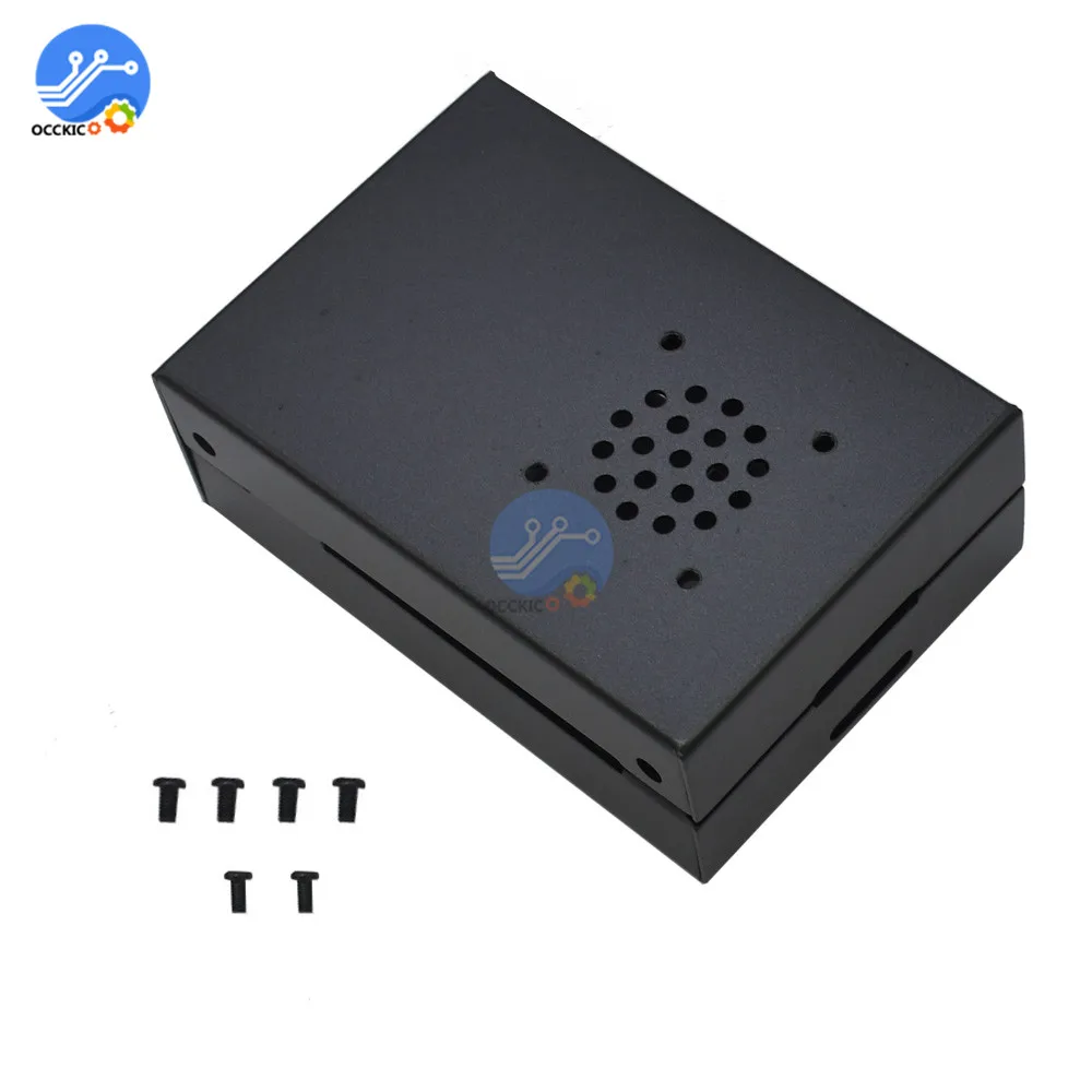 Чехол для Raspberry Pi 4 V1, корпус из алюминиевого сплава, Защитная крышка с охлаждающим винт вентилятора, драйвер, радиаторы для Pi 4B