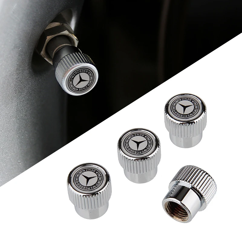

Tire Valve Caps for Mercedes Benz W124 W177 W164 W204 W205 W463 C63 CLS GLA ML G63 G64 Accessories Wheel Tyre Stem Decoration