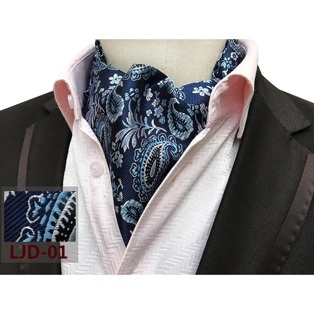Аскотские Галстуки Cravat для мужчин, свадебные узорчатые Галстуки, красные, серые, синие, черные жаккардовые Тканые вечерние деловые шарфы