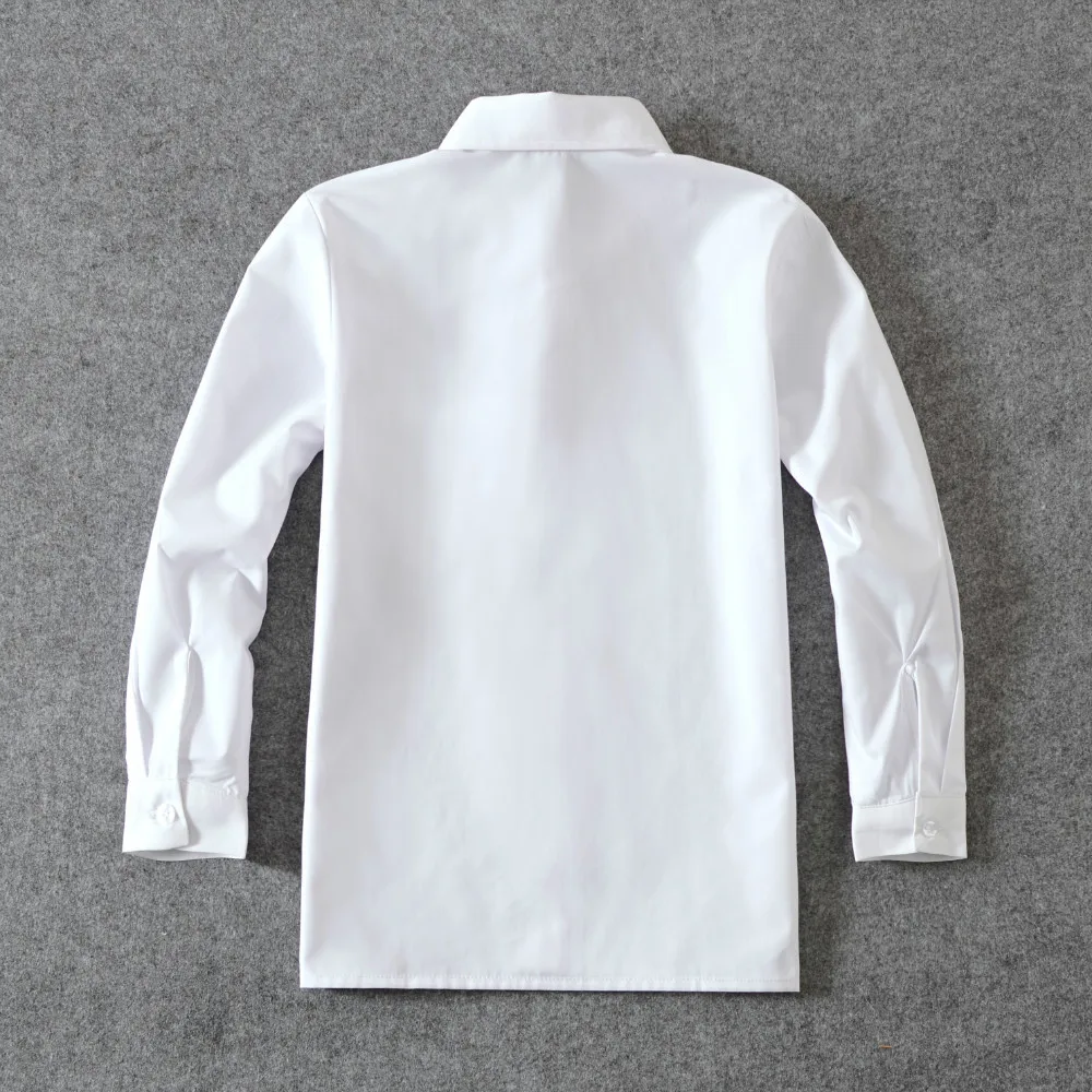 YuanLu/Детская рубашка с длинными рукавами; одежда для малышей; хлопковая белая рубашка для малышей