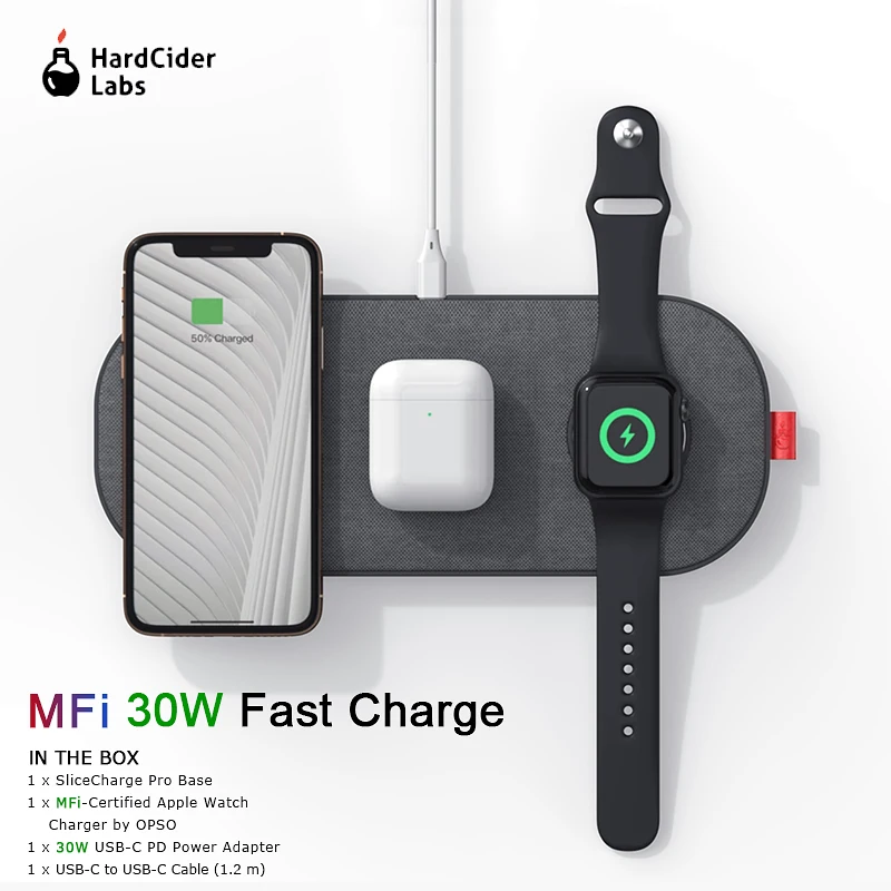  Slicecharge Pro Wireless Charger 30W Qi-Certified Wireless Charging Pad 6-Coils Wireless Charging M
