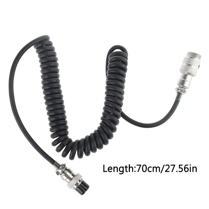 8pin Coiled Extension Microphone Cord 8core Aviation Male Plug To