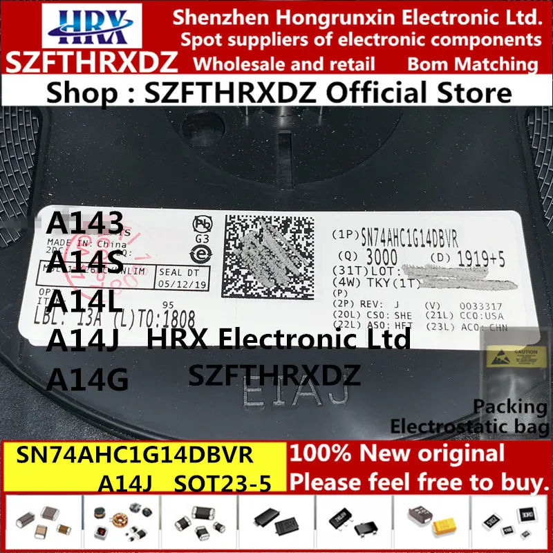 SN74AHC1G14DBVR SOT23-5 A14S SN74AHC1G14DBV SN74AHC1G14DBVT A143 A14L A14J A14G 3000 шт/катушка