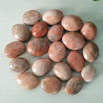 

1kg/lot Natural stone orange moonstone palmstone palm palm meditation chakra stone and healing crystal wholesale