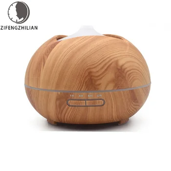 

400ml Ultrasonic humidifier 400 ml Aroma essential oil diffuser with wood grain 7 Color change LED lights for office home