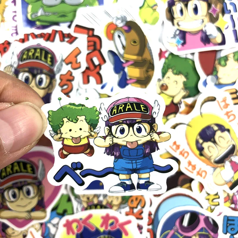 40 шт./компл. Arale мультфильм Стиль Стикеры для альбомов для холодильника Лыжный мотоцикл багаж скейт ноутбук автомобиль для детские наклейки