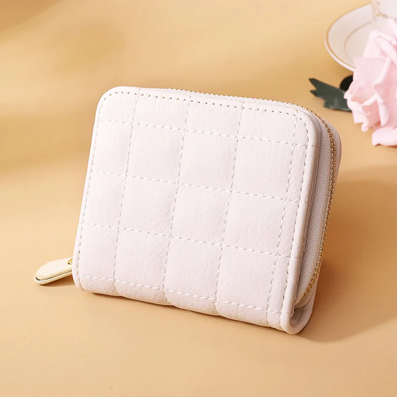 White New Style womens wallets and purses PU Leather coin purse - Color: White