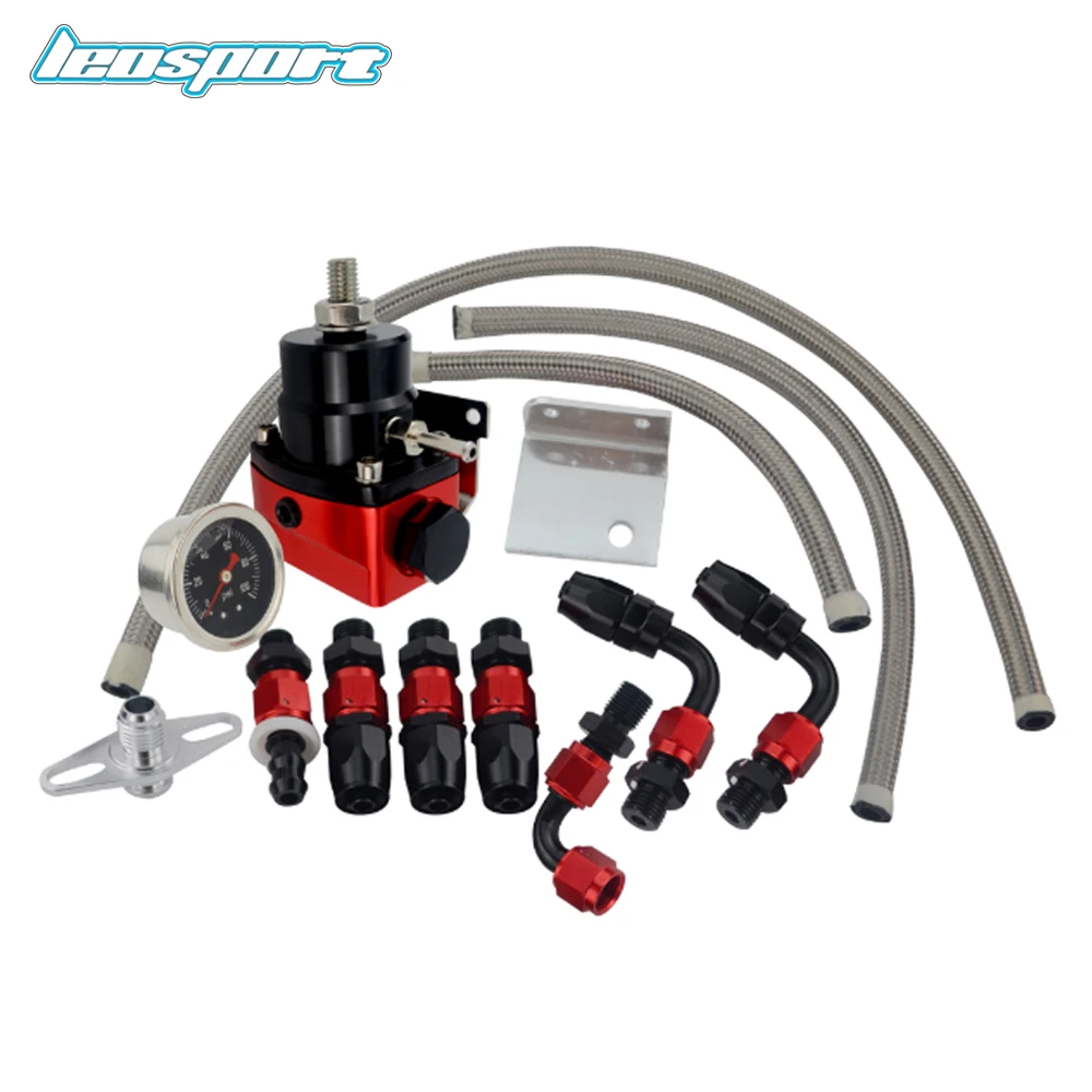 RDBK Universal fpr AN6 Fitting EFI fuel pressure regulator For 7MGTE MKIII with hose line Fittings Gauge - Цвет: RDBK