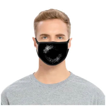 

Printing Cottom Costume Dustproof Windproof Fog Haze Mask Washable Reusable Cycling Mask Halloween Party Masks realistic mask