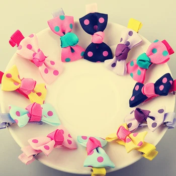 

10pcs/pack Mixed Color Bowknot Kids Baby Children Hair Clip Bow Pin Barrette Hairpin Ornament Accessories For Girls