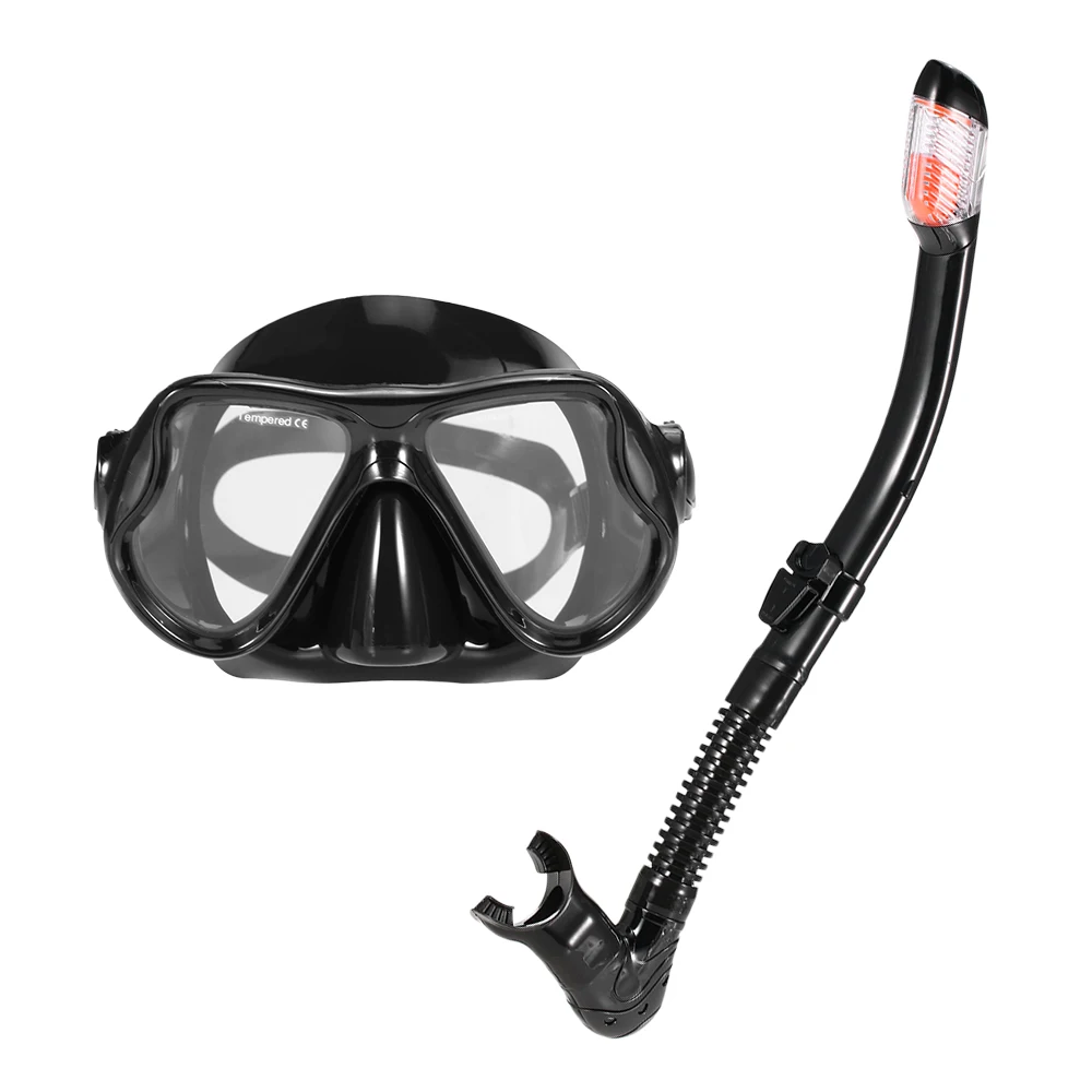 Scuba Mask Snorkel Set Snorkeling Mask Diving Goggles Snorkeling Swimming Scuba Underwater Glasses Easy Breath Snorkel Sets for Adult Men Women 