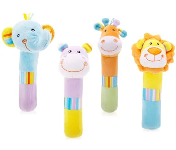 

1pc Baby Plush Stroller Toys For Baby Rattles Mobiles For Crib Musical Stroller Doll Stuffed Animal Plush Popular Soft Elephant