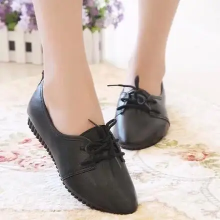 Women Shoes high quality women flats shpes slip on women flat Doudou shoes lace-up ladies shoes 887