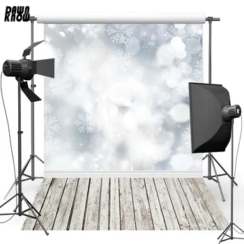 

DAWNKNOW Shimmer Snowflake Vinyl Photography Background For Newborn Floor Photo Shoot Backdrop For Christmas Photo Studio L893