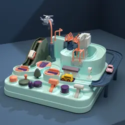 Моделирование манипулятивный спасательный отряд трек интерактивный Макарон цвет настольные игры автомобиль Приключения игрушка ABS