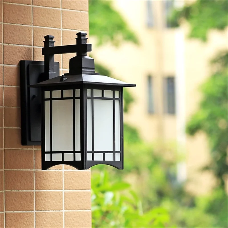 Lâmpada de Parede ao ar Arandelas à Prova Decorativa para Casa Outela Livre Clássico Retro Preto Iluminação Led Dwaterproof Água Corredor 3 Cheap Luminárias de parede externas